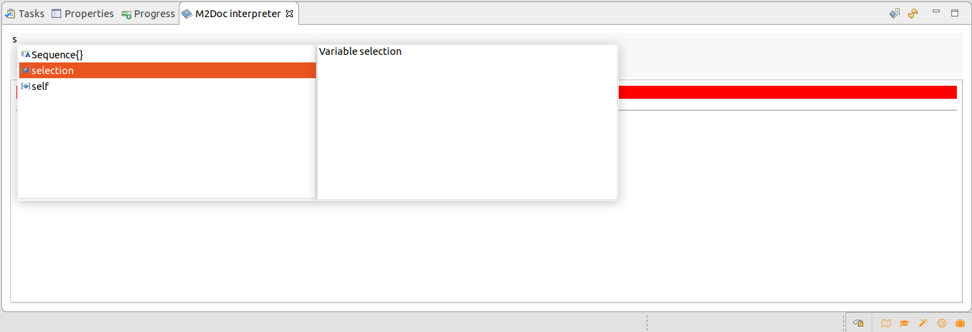 M2Doc Interpreter View.