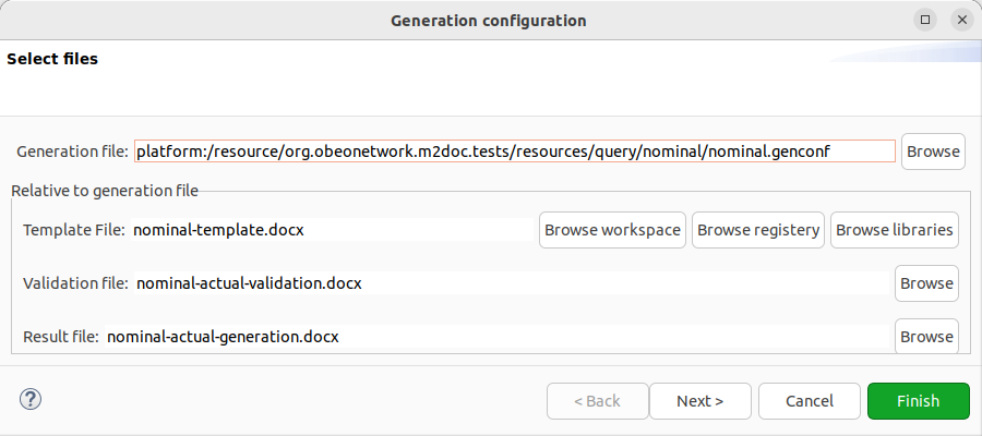The Generation Configuration Wizard. The Generation Configuration Wizard.