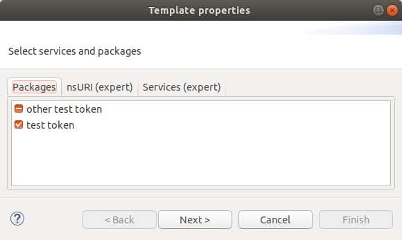 The Edit Template properties wizard. The Edit Template properties wizard.