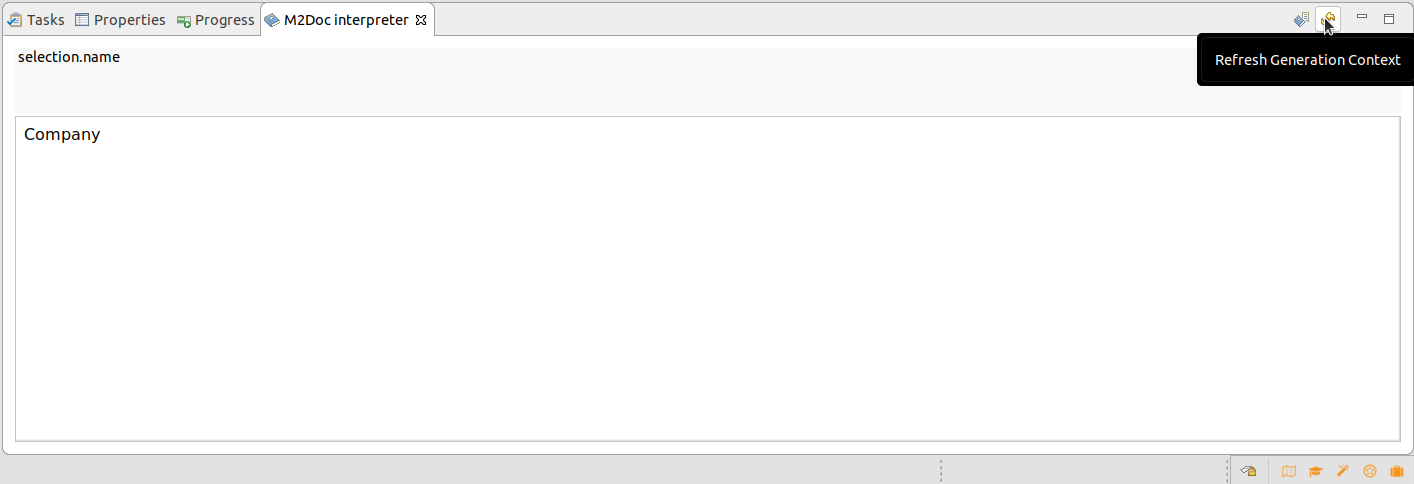 M2Doc Interpreter View. M2Doc Interpreter View.