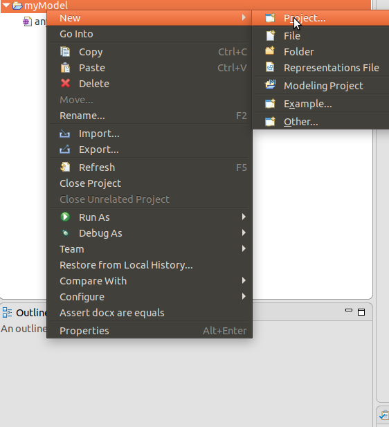 The New project Wizard. The New project Wizard.